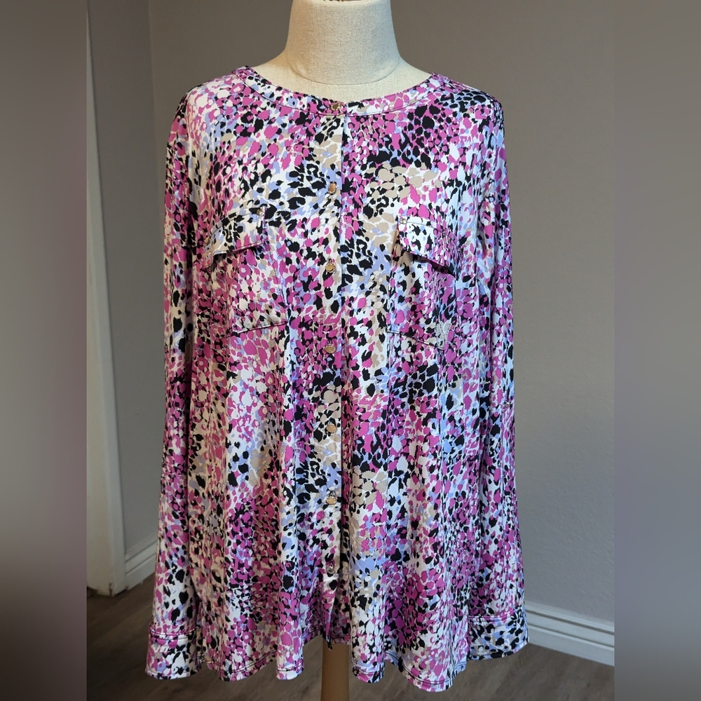 Women's Dana Buchman button down blouse size 1X
